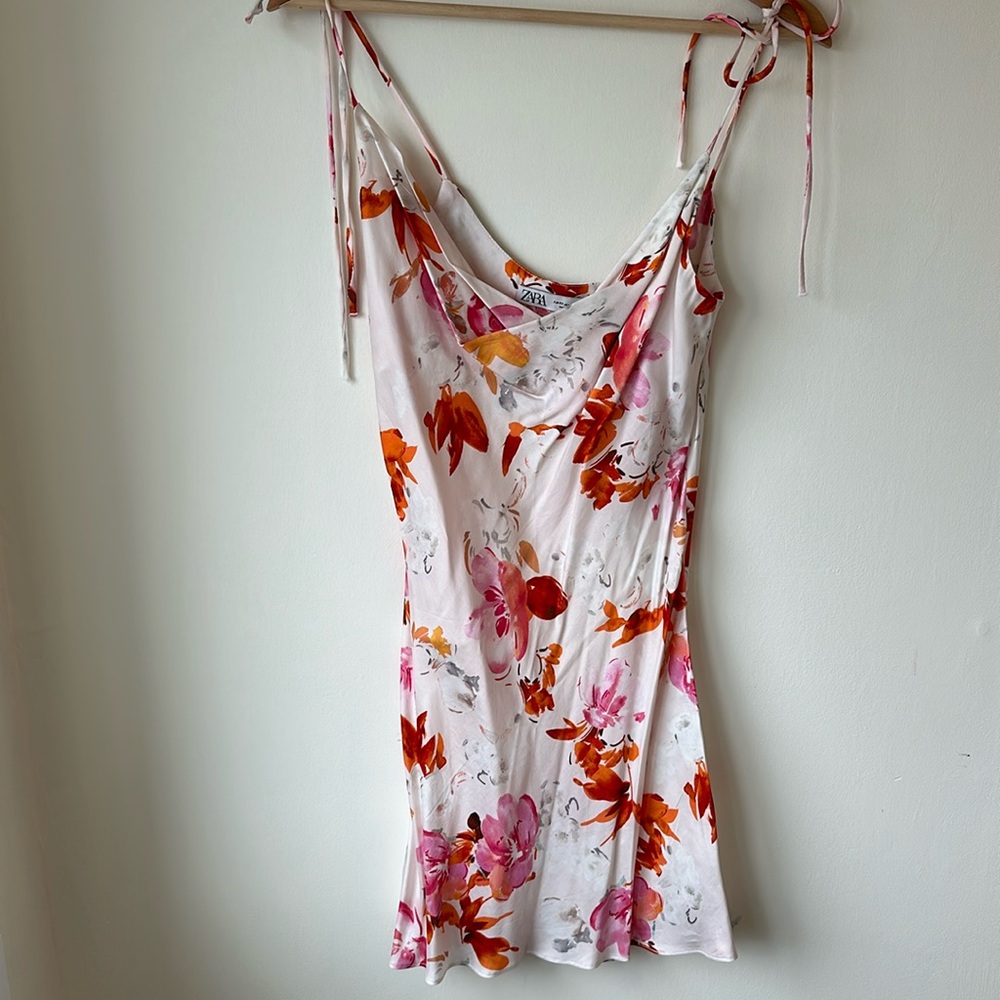 Zara Silk Floral Dress